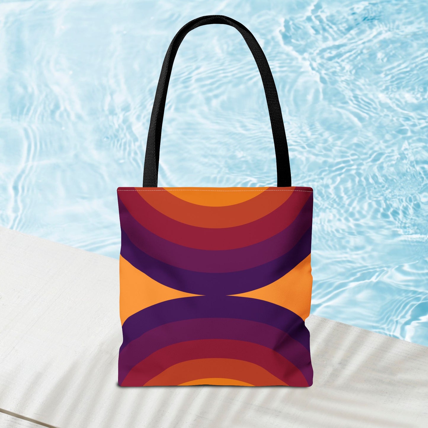 Geometric Art Tote Bag – 3 sizes | Bold lines. Vivid color. Retro with a modern twist.