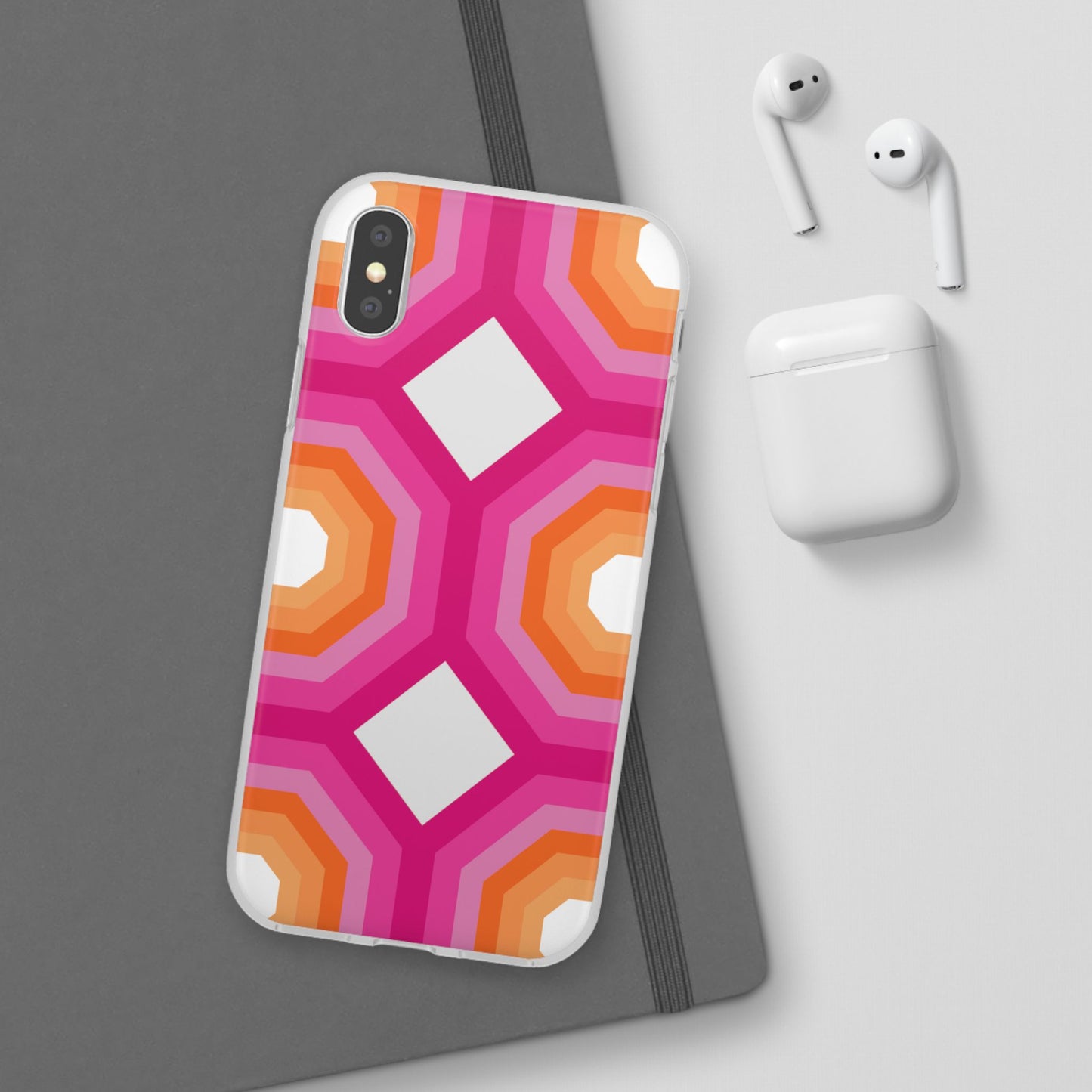 Stylish Geometric Phone Case, Flexible Phone Cover, Unique Modern Design, Perfect Gift, Trendy Accessory, Eco-Friendly Case
