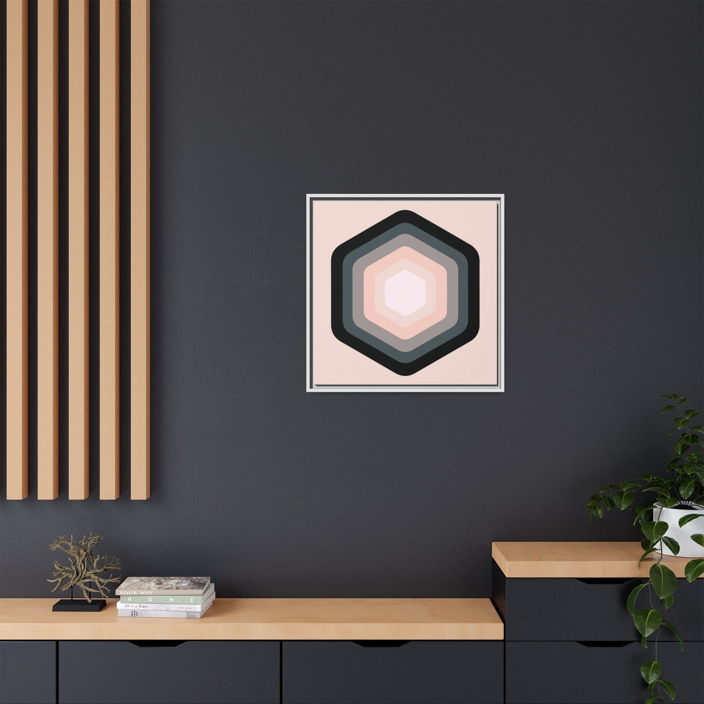 Modern Framed Geometric Canvas Art | Bold Color Meets Clean Framing