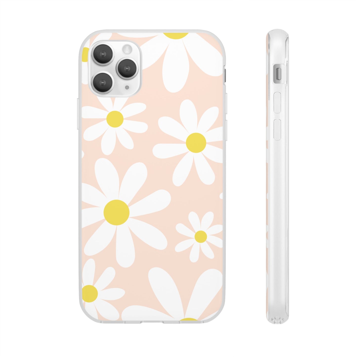 Phone Cases - Blush Daisy Pattern Flexi Cases