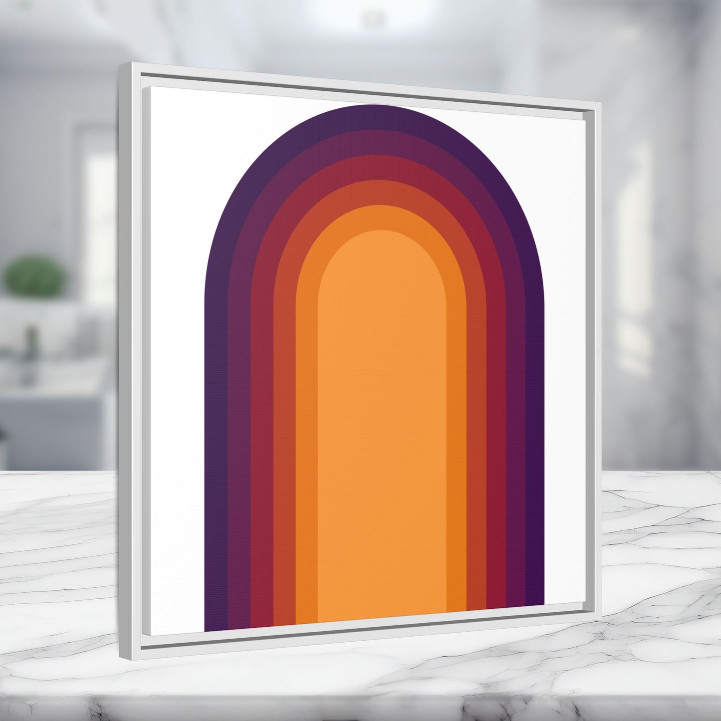 Modern Framed Geometric Canvas Art | Bold Color Meets Clean Framing