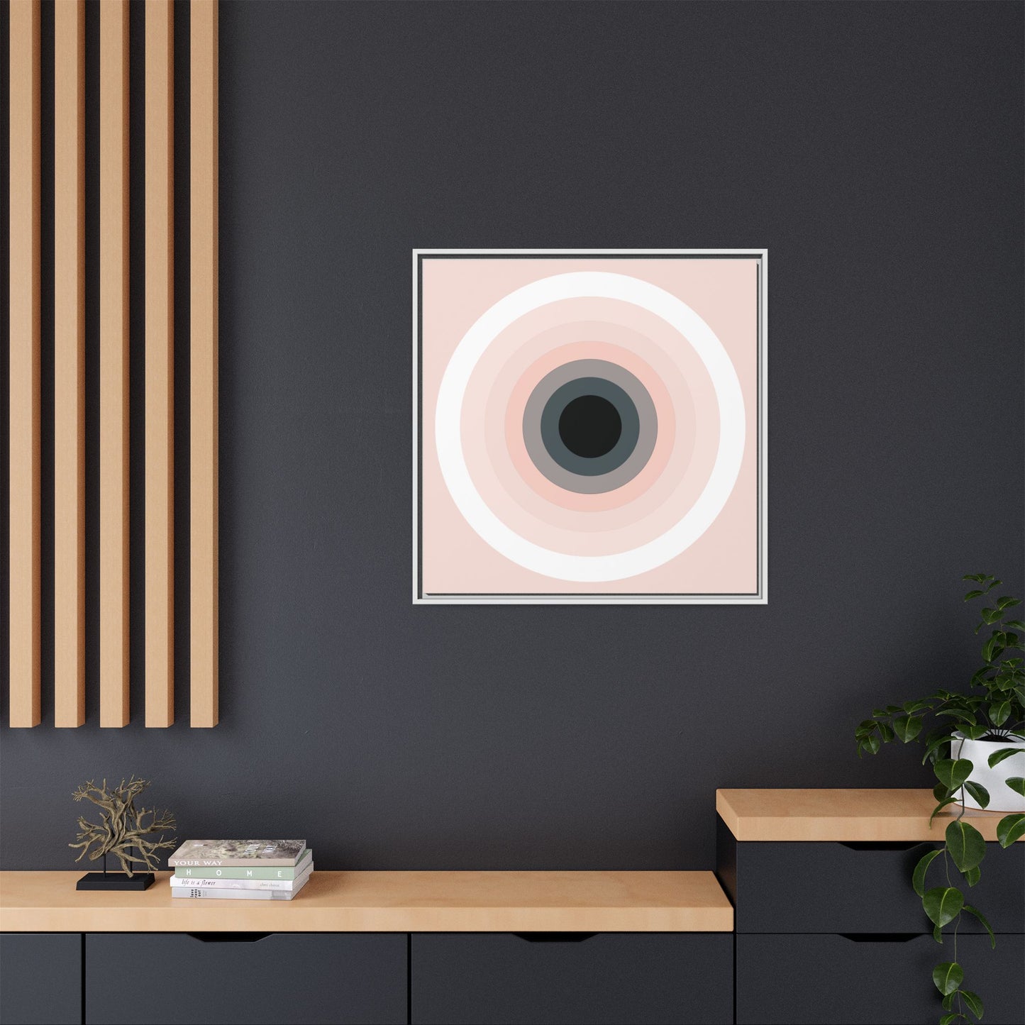 Modern Framed Geometric Canvas Art | Bold Color Meets Clean Framing