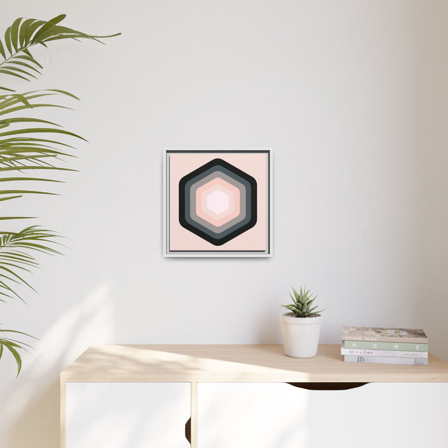 Modern Framed Geometric Canvas Art | Bold Color Meets Clean Framing