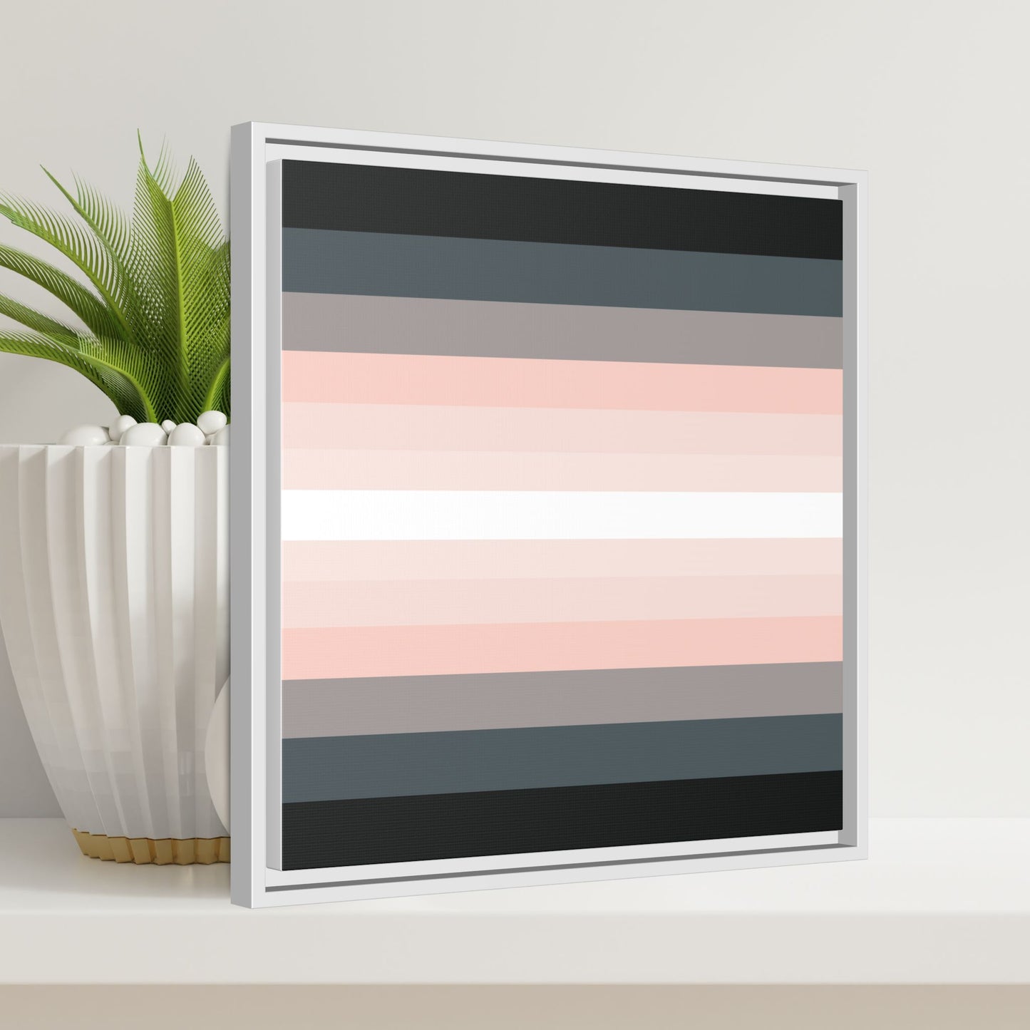 Modern Framed Geometric Canvas Art | Bold Color Meets Clean Framing