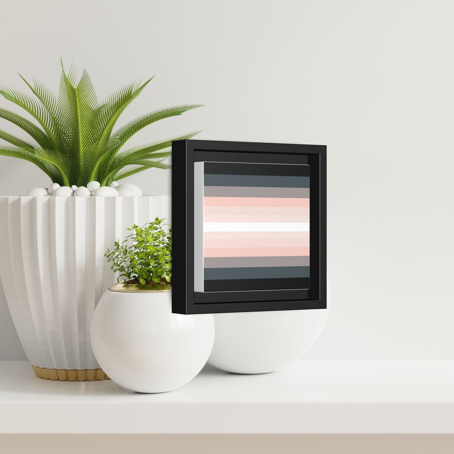 Modern Framed Geometric Canvas Art | Bold Color Meets Clean Framing