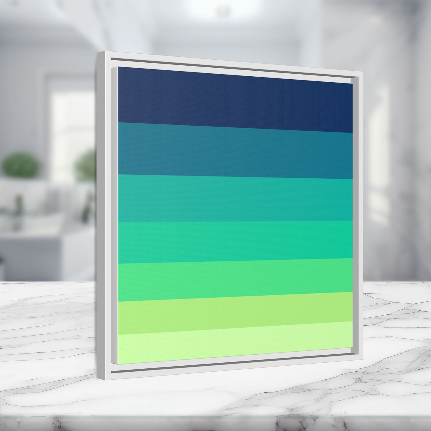 Modern Framed Geometric Canvas Art | Bold Color Meets Clean Framing
