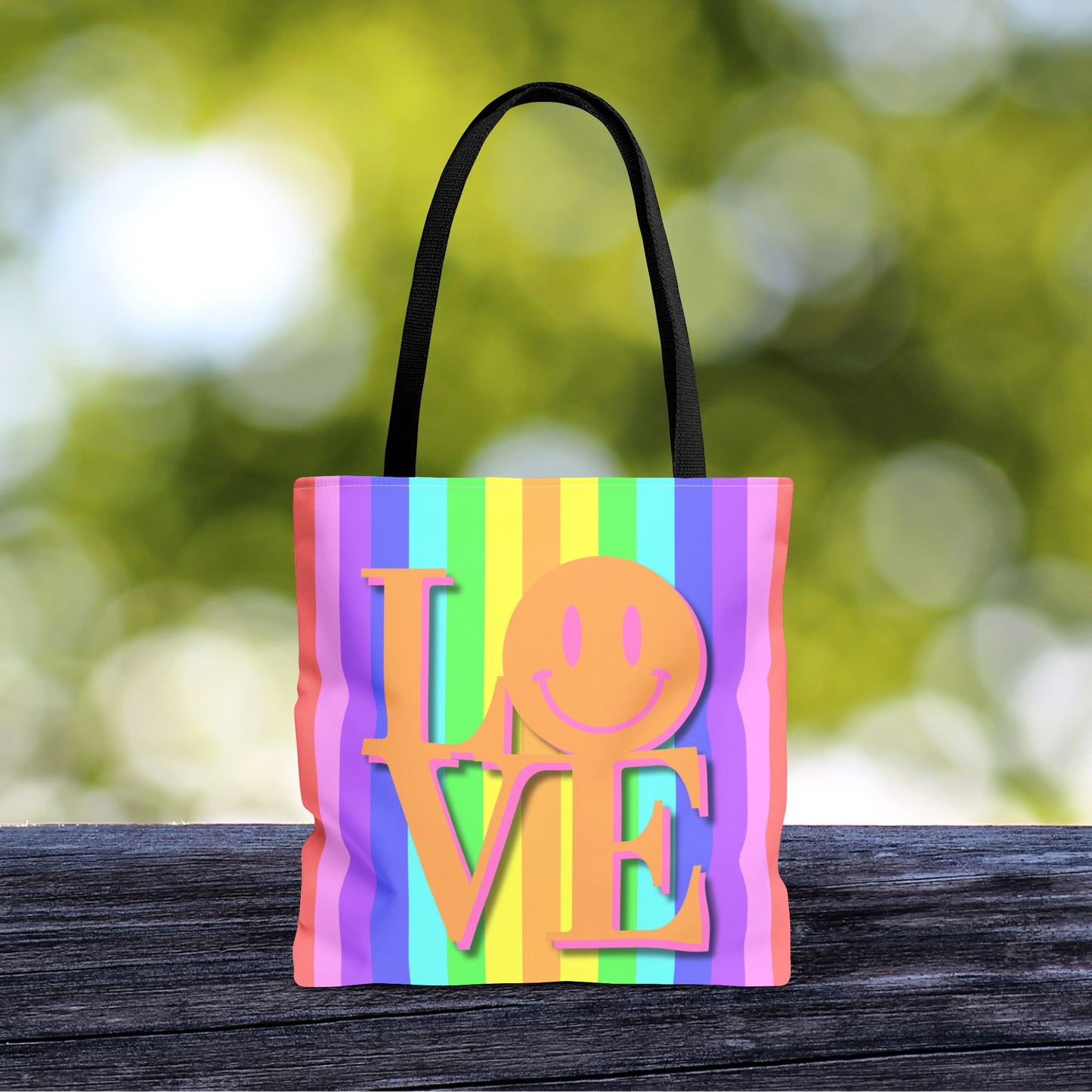 Pastel Stripe LOVE Tote Bag | Sweet, Bold & Made in 3 Sizes