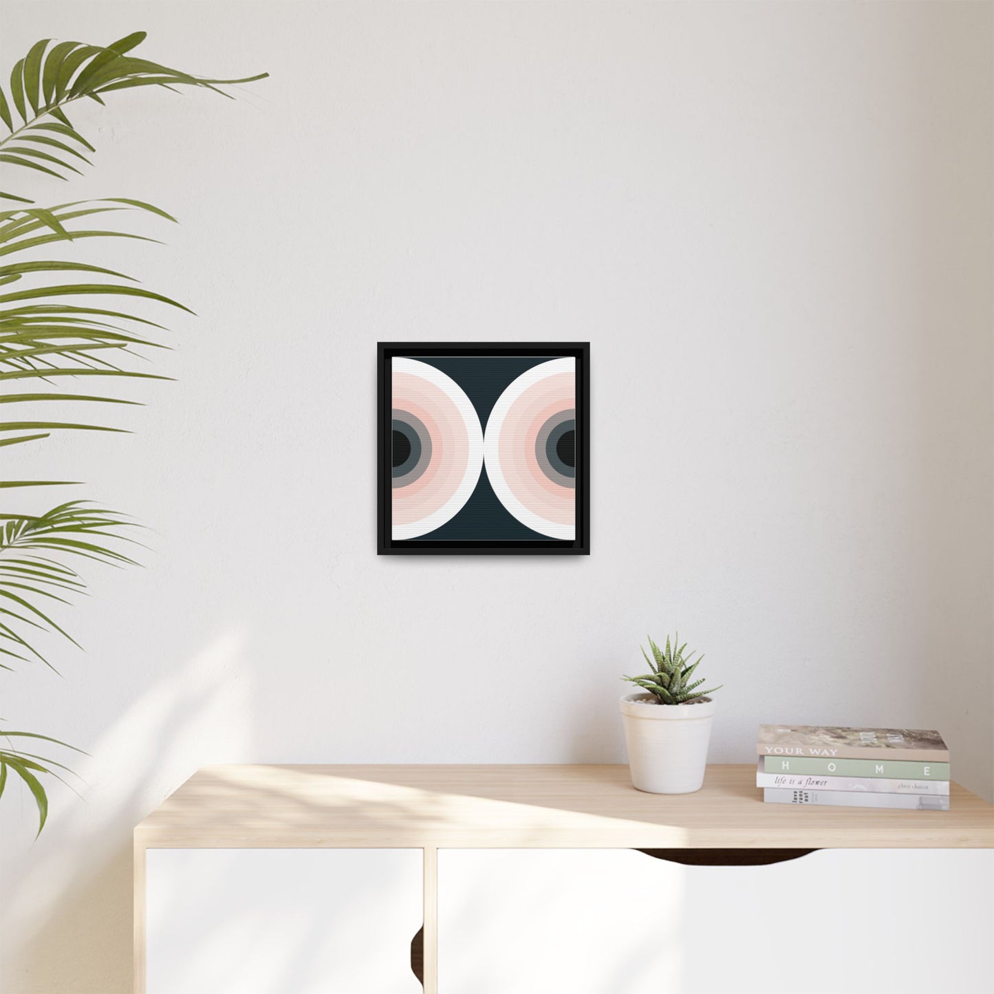 Modern Framed Geometric Canvas Art | Bold Color Meets Clean Framing