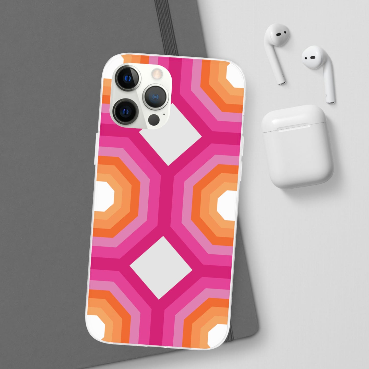 Stylish Geometric Phone Case, Flexible Phone Cover, Unique Modern Design, Perfect Gift, Trendy Accessory, Eco-Friendly Case