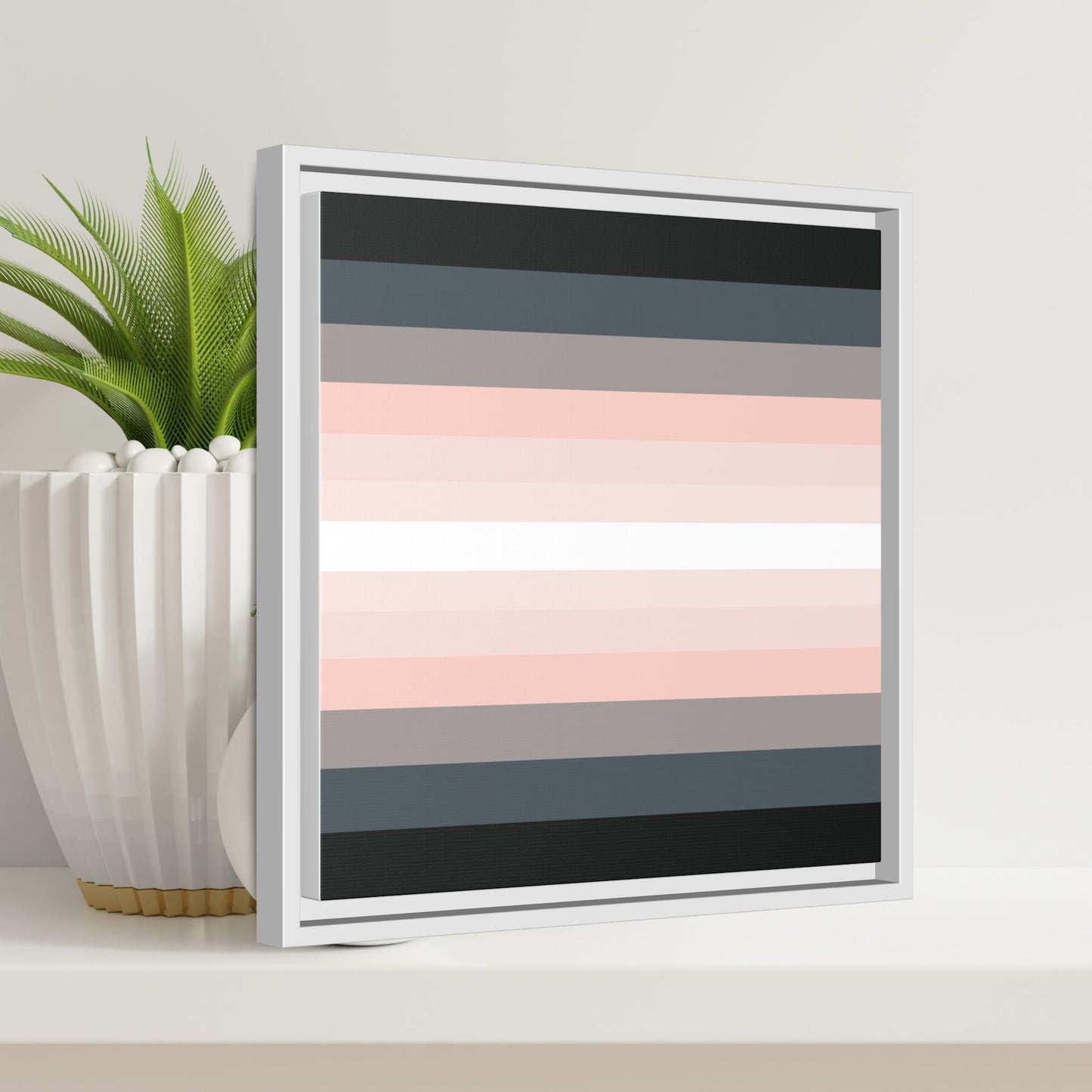 Modern Framed Geometric Canvas Art | Bold Color Meets Clean Framing