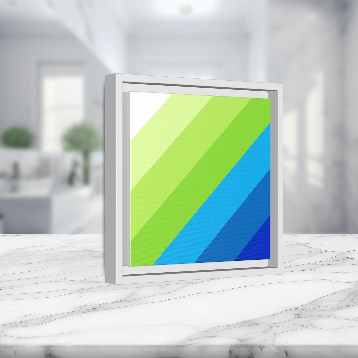 Modern Framed Geometric Canvas Art | Bold Color Meets Clean Framing