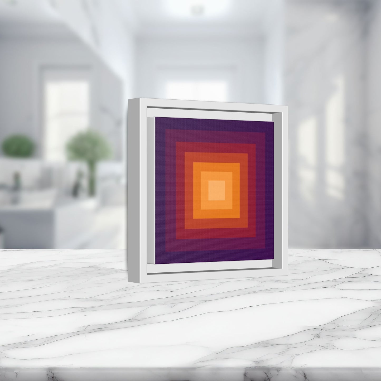 Modern Framed Geometric Canvas Art | Bold Color Meets Clean Framing