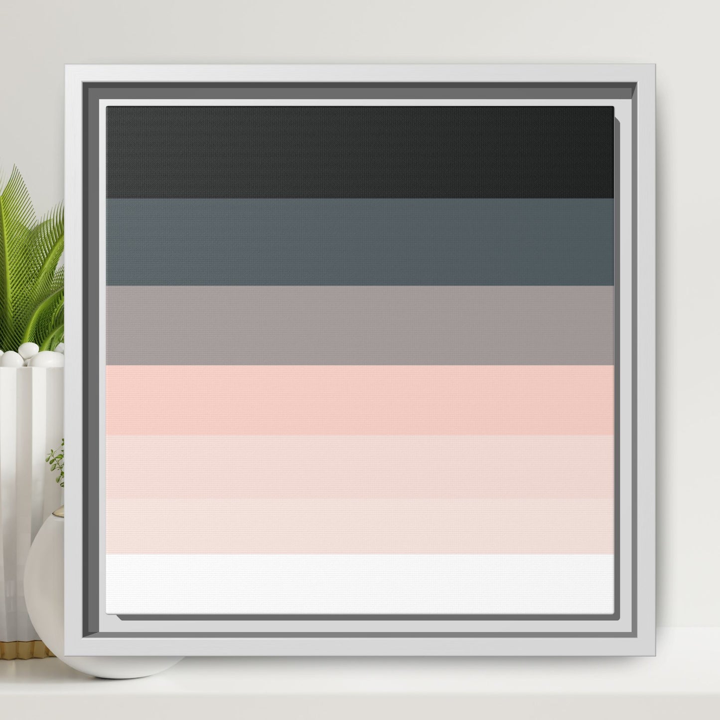 Modern Framed Geometric Canvas Art | Bold Color Meets Clean Framing