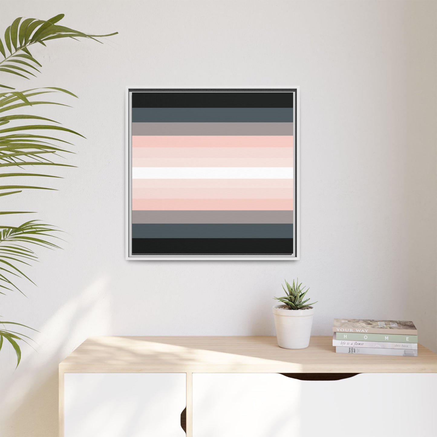 Modern Framed Geometric Canvas Art | Bold Color Meets Clean Framing
