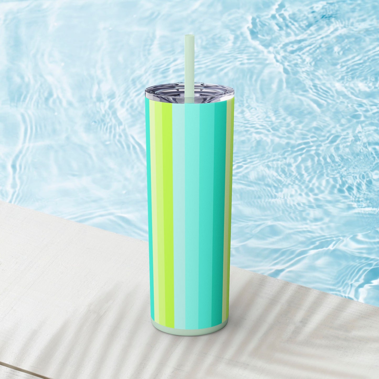 Vibrant. Versatile. Totally Sippable. – 20 oz Skinny Travel Tumbler with Straw