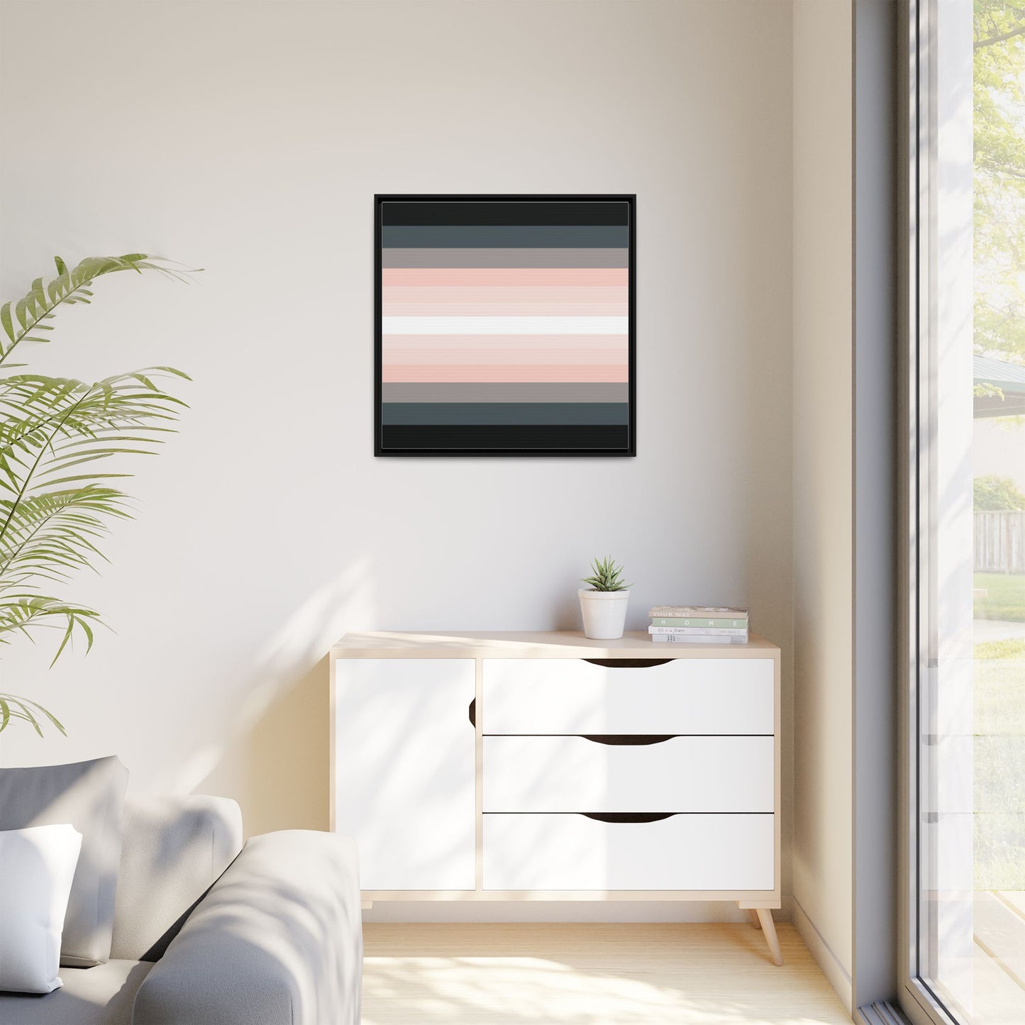 Modern Framed Geometric Canvas Art | Bold Color Meets Clean Framing