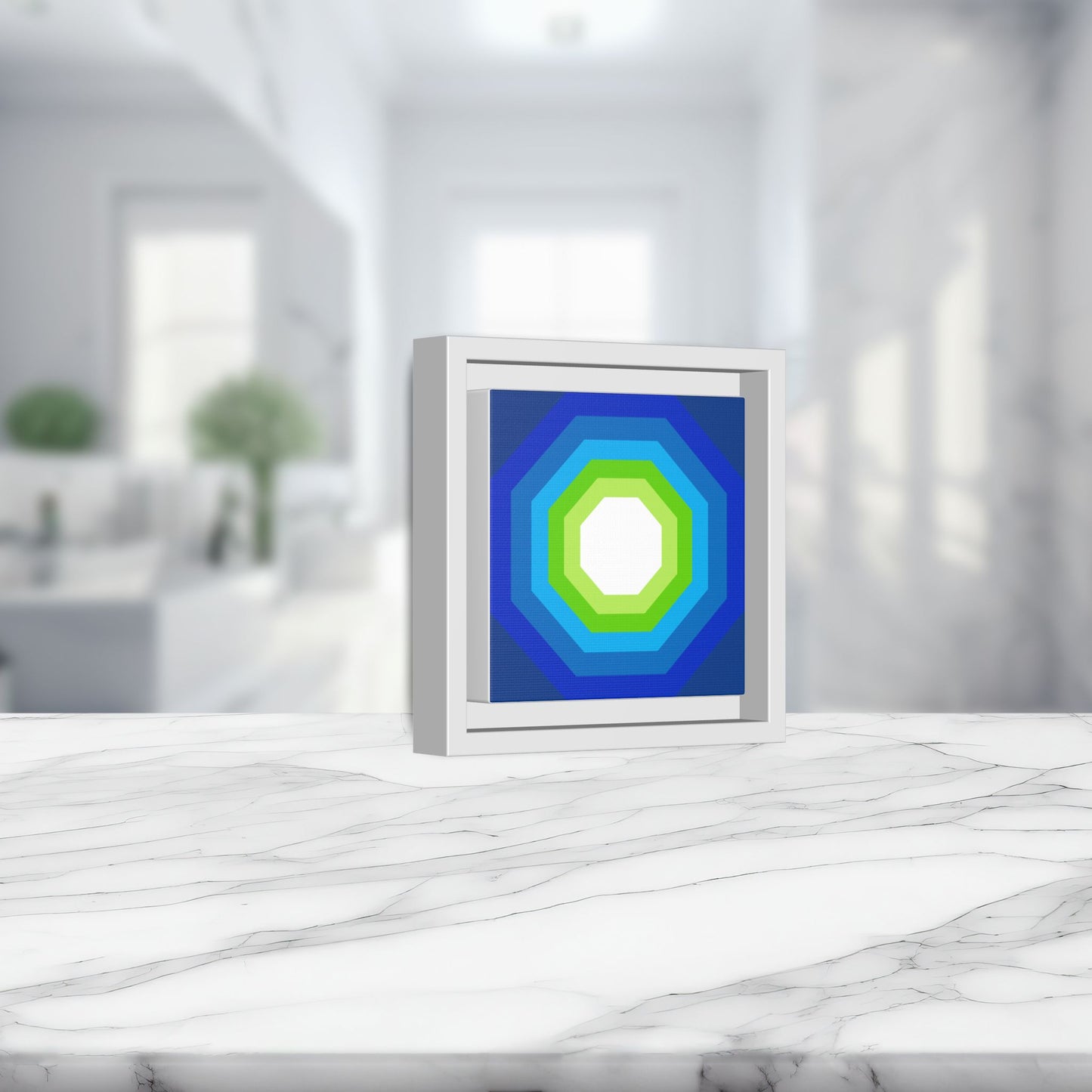 Modern Framed Geometric Canvas Art | Bold Color Meets Clean Framing