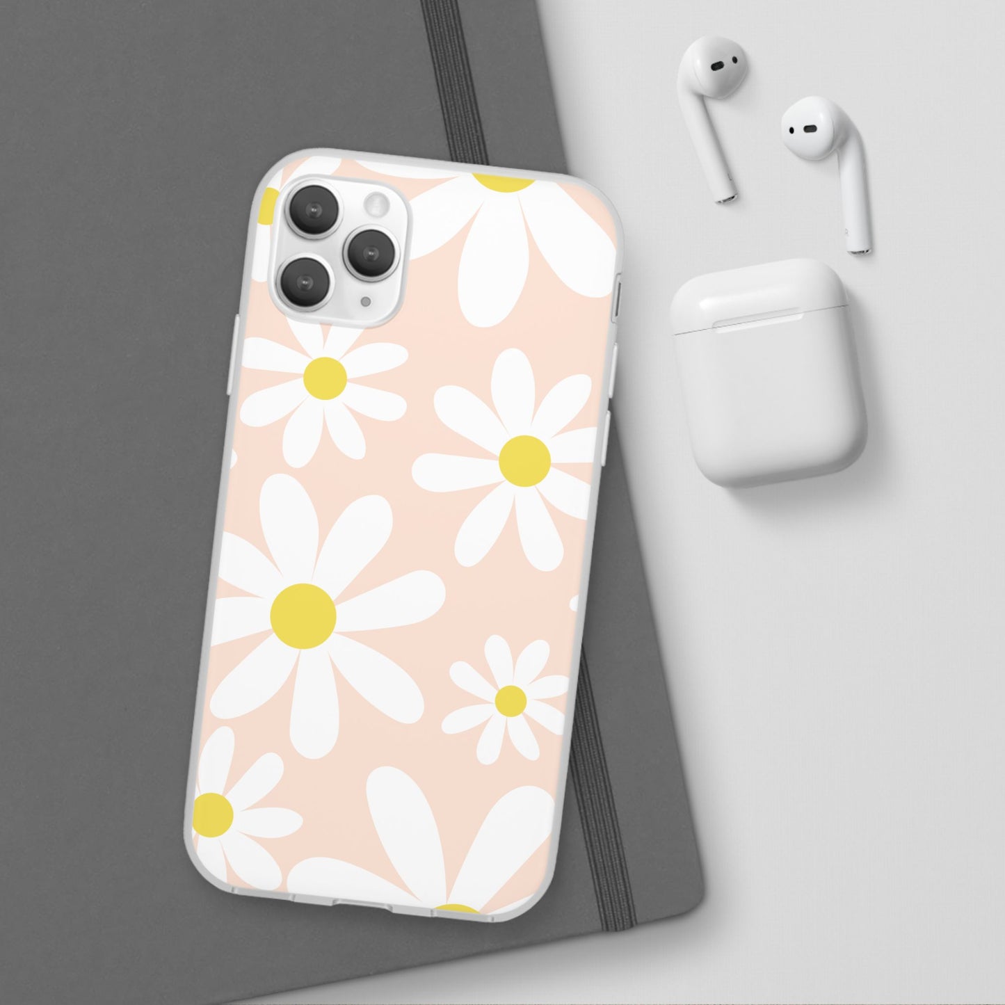 Phone Cases - Blush Daisy Pattern Flexi Cases
