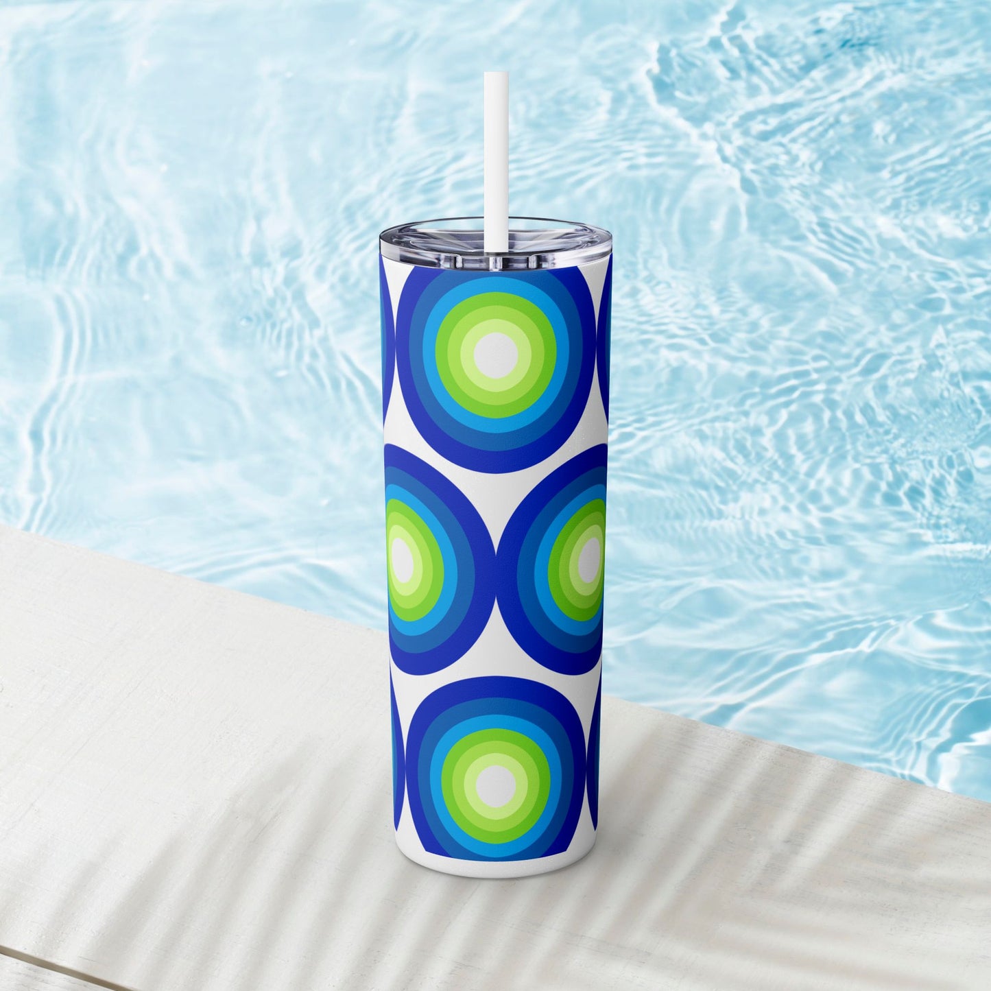 Vibrant. Versatile. Totally Sippable. – 20 oz Skinny Travel Tumbler with Straw