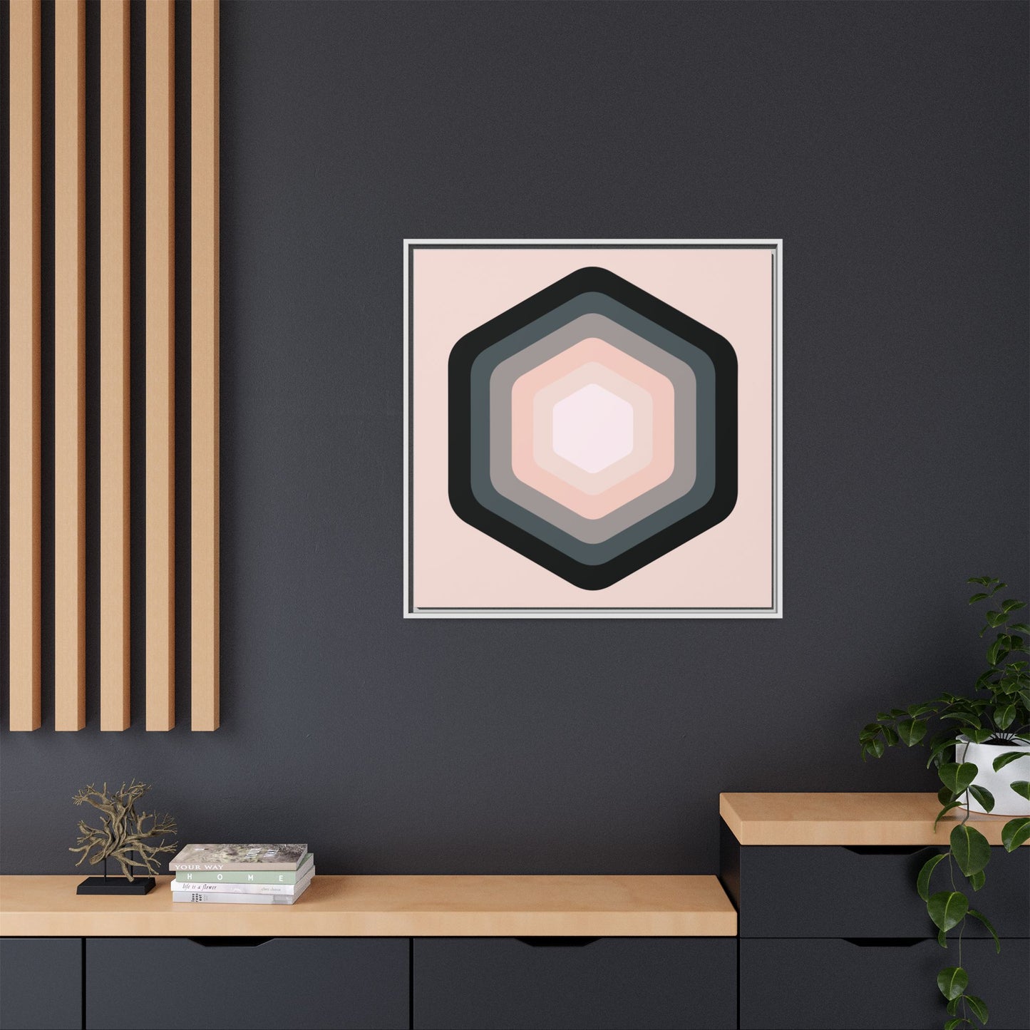 Modern Framed Geometric Canvas Art | Bold Color Meets Clean Framing