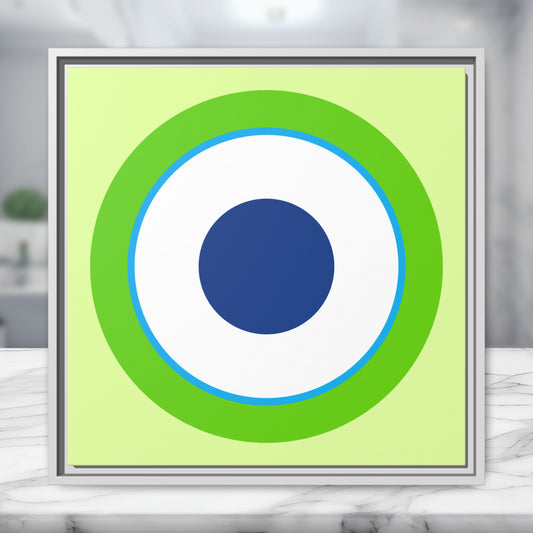 Modern Framed Geometric Canvas Art | Bold Color Meets Clean Framing