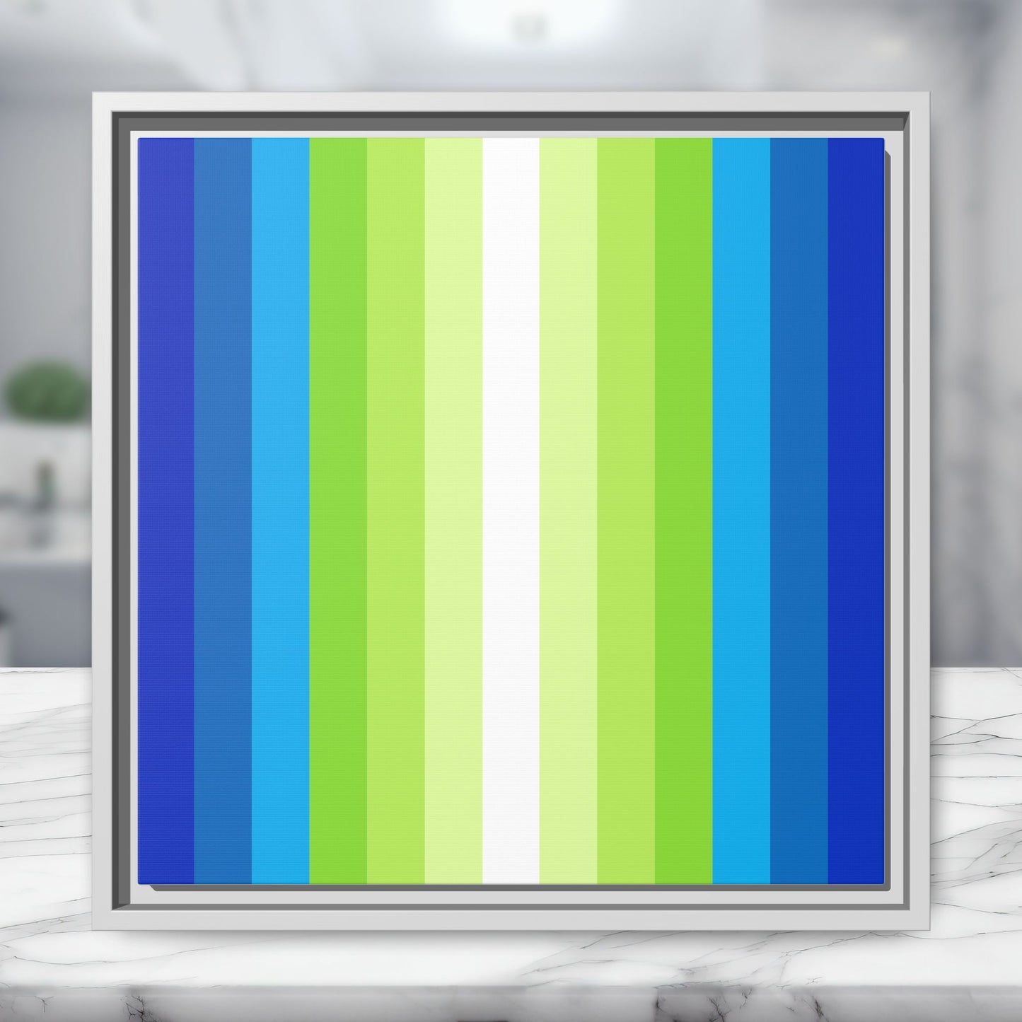 Modern Framed Geometric Canvas Art | Bold Color Meets Clean Framing