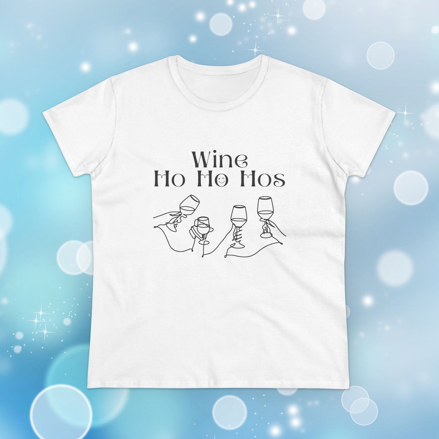 Funny Wine T-Shirt for Women | Wine Ho Ho Hos Tee