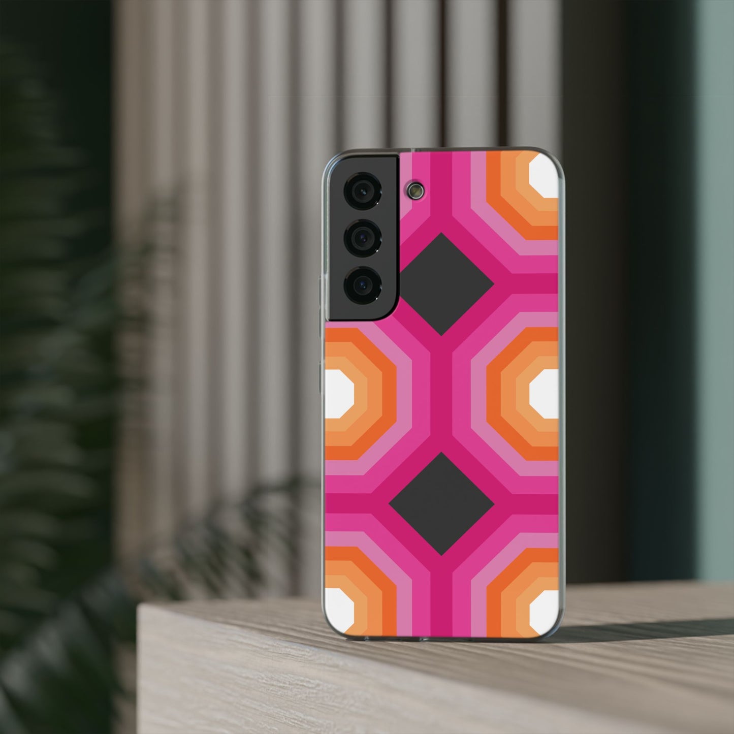 Stylish Geometric Phone Case, Flexible Phone Cover, Unique Modern Design, Perfect Gift, Trendy Accessory, Eco-Friendly Case