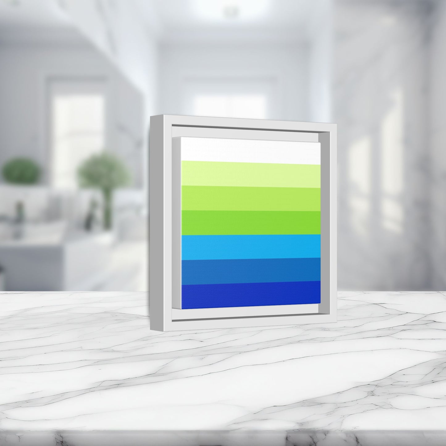 Modern Framed Geometric Canvas Art | Bold Color Meets Clean Framing